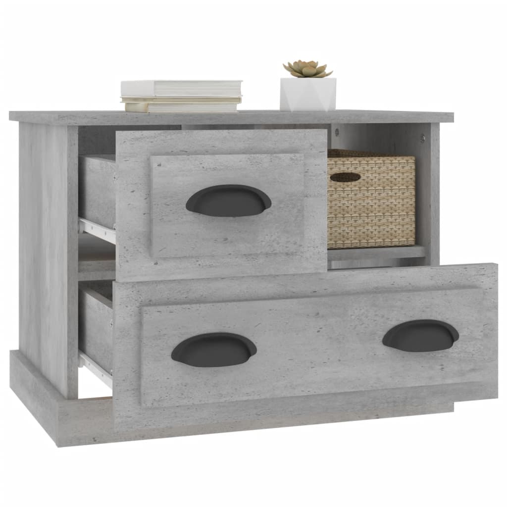 Bedside Cabinet Concrete Grey 60x39x45 cm