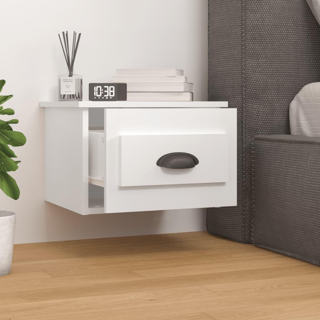 Wall-mounted Bedside Cabinets 2 pcs High Gloss White 41.5x36x28cm