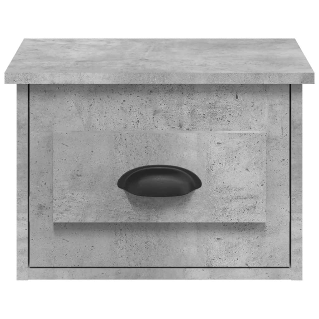 Wall-mounted Bedside Cabinet Concrete Grey 41.5x36x28cm