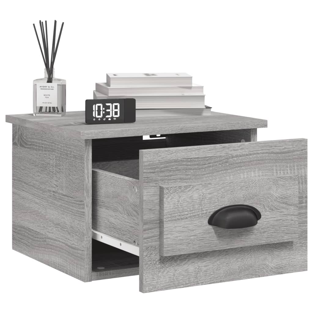 Wall-mounted Bedside Cabinet Grey Sonoma 41.5x36x28cm