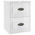 Wall-mounted Bedside Cabinet High Gloss White 41.5x36x53cm