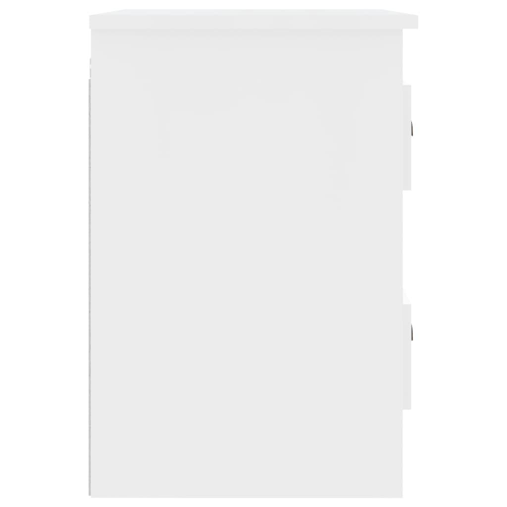 Wall-mounted Bedside Cabinet High Gloss White 41.5x36x53cm