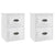 Wall-mounted Bedside Cabinets 2 pcs High Gloss White 41.5x36x53cm