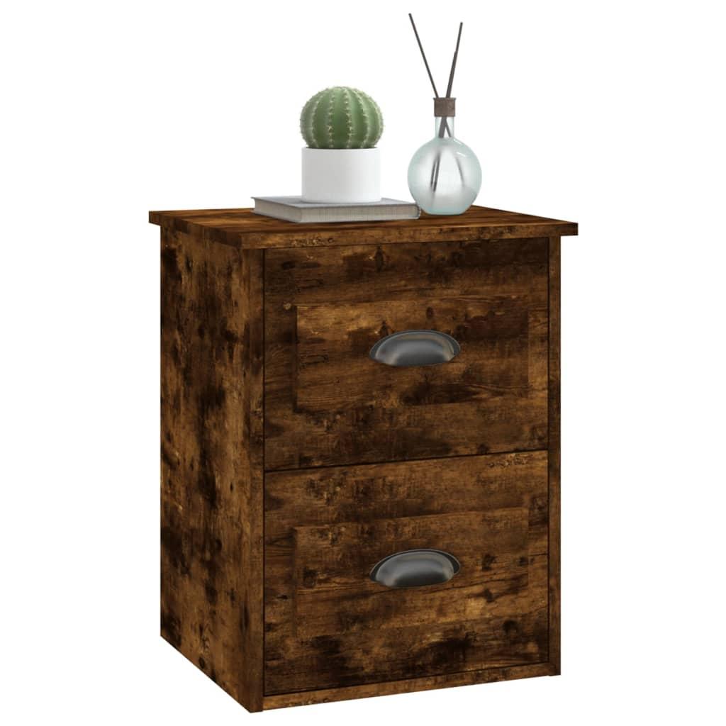 Wall-mounted Bedside Cabinets 2 pcs Smoked Oak 41.5x36x53cm