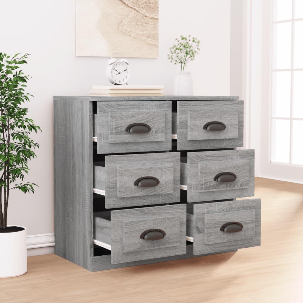 Sideboard Grey Sonoma 70x35.5x67.5 cm Engineered Wood