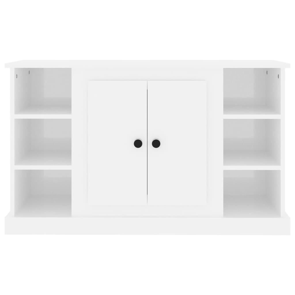 Sideboard High Gloss White 100x35.5x60 cm Engineered Wood