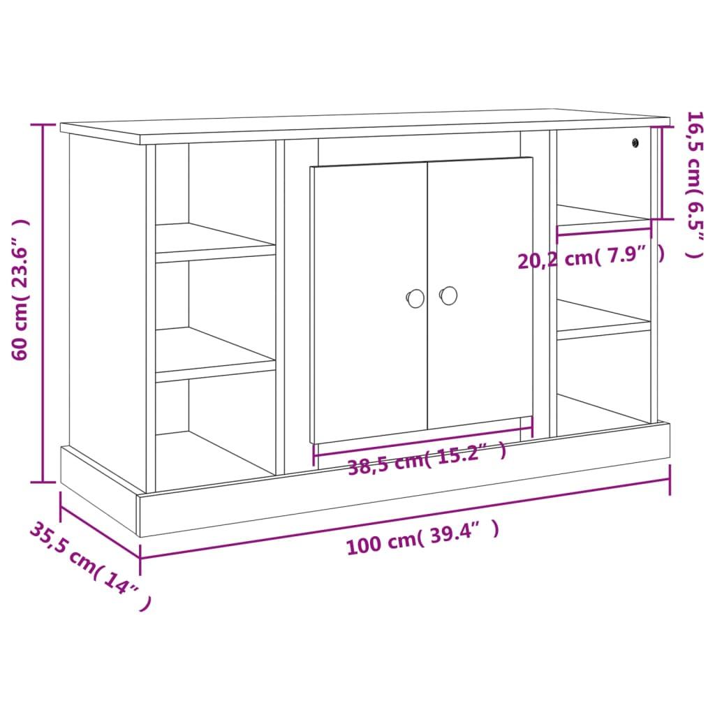 Sideboard Sonoma Oak 100x35.5x60 cm Engineered Wood