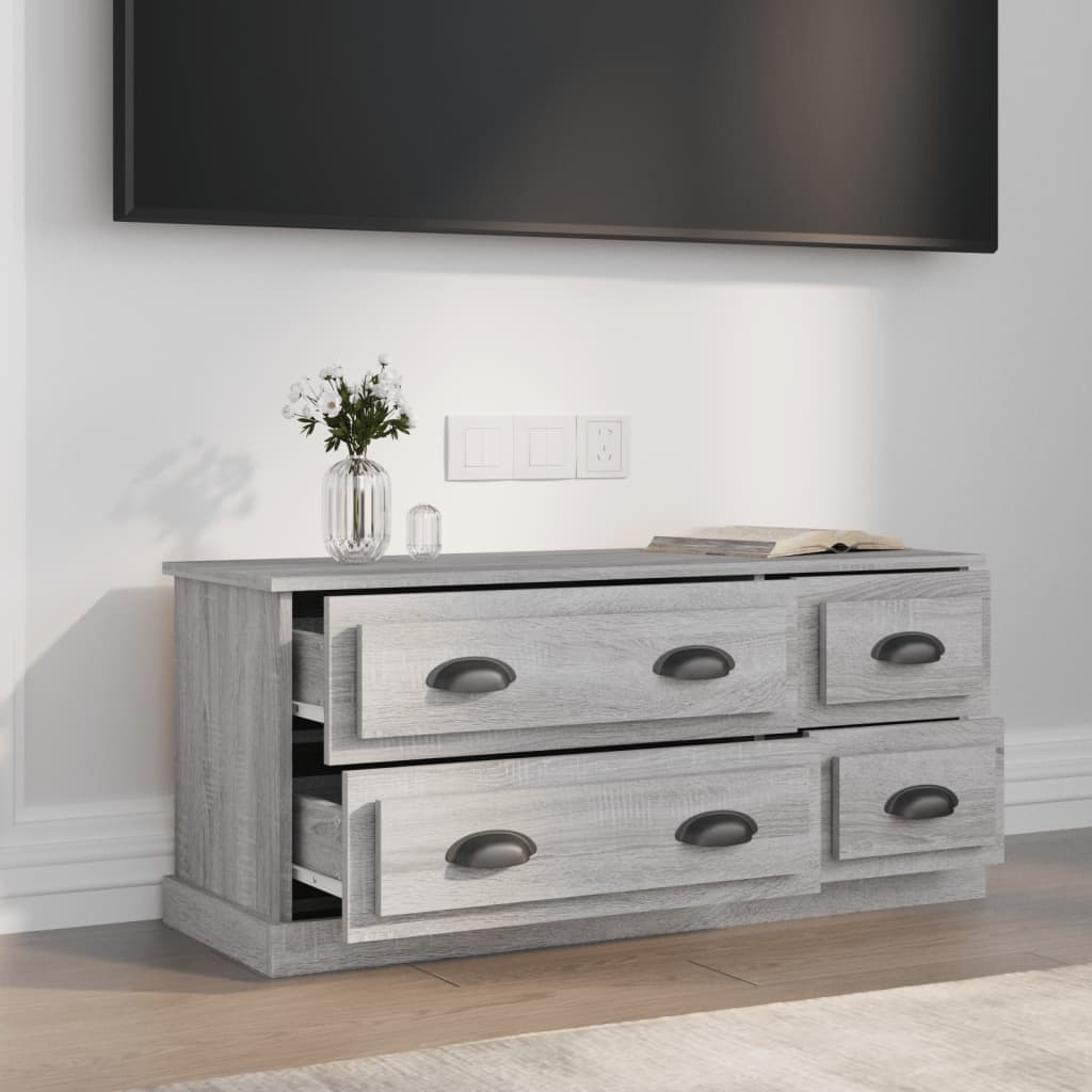 TV Cabinet Grey Sonoma 100x35.5x45 cm Engineered Wood