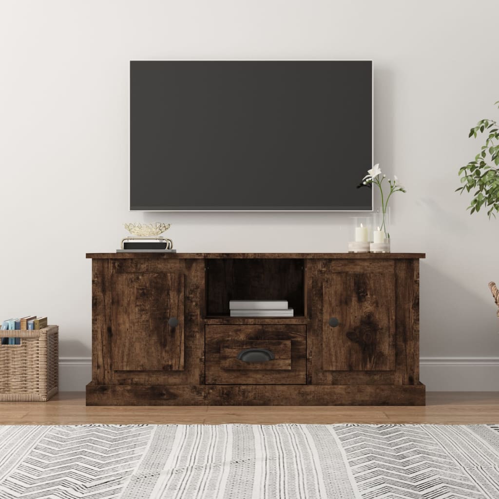 TV Cabinet Smoked Oak 100x35.5x45 cm Engineered Wood