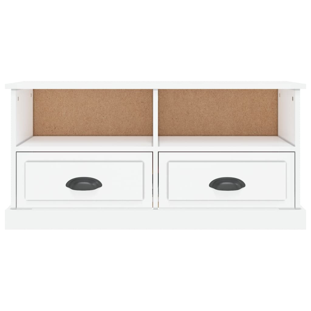 TV Cabinet High Gloss White 93x35.5x45 cm Engineered Wood