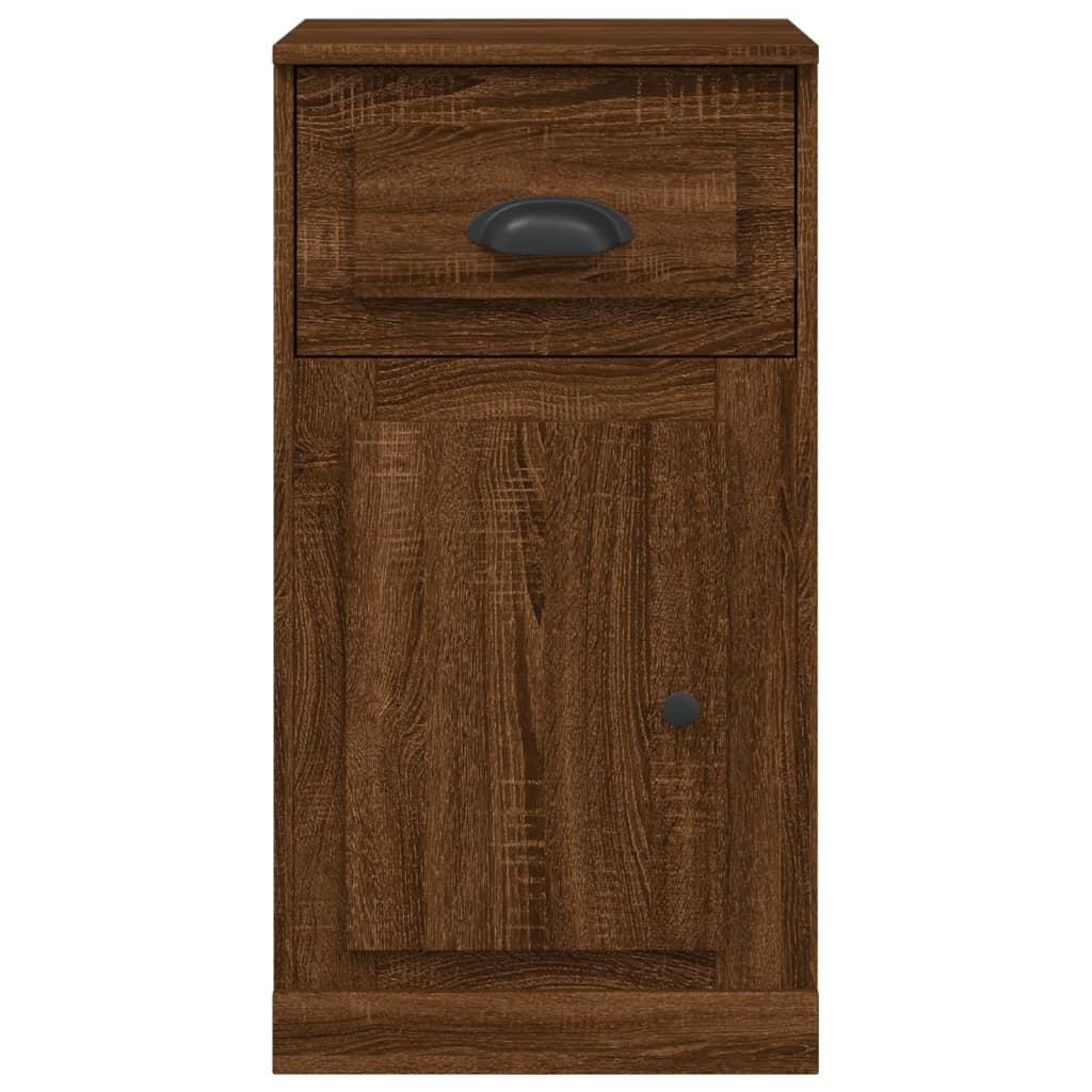 Side Cabinet with Drawer Brown Oak 40x50x75 cm Engineered Wood