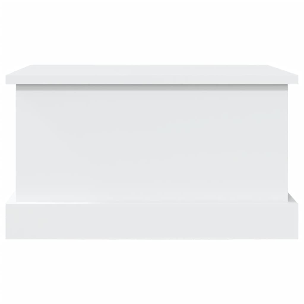 Storage Box White 50x30x28 cm Engineered Wood
