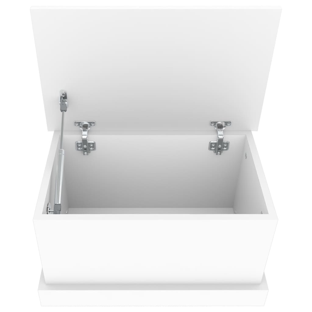Storage Box White 50x30x28 cm Engineered Wood
