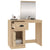 Dressing Table with Mirror Sonoma Oak 90x50x132.5 cm Engineered Wood