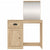 Dressing Table with Mirror Sonoma Oak 90x50x132.5 cm Engineered Wood