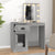 Dressing Table with LED Grey Sonoma 90x50x132.5 cm Engineered Wood