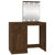 Dressing Table with LED Brown Oak 90x50x132.5 cm Engineered Wood