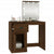 Dressing Table with LED Brown Oak 90x50x132.5 cm Engineered Wood