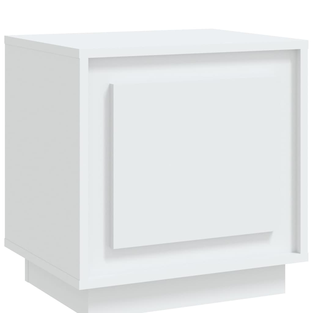 Bedside Cabinet White 44x35x45 cm Engineered Wood