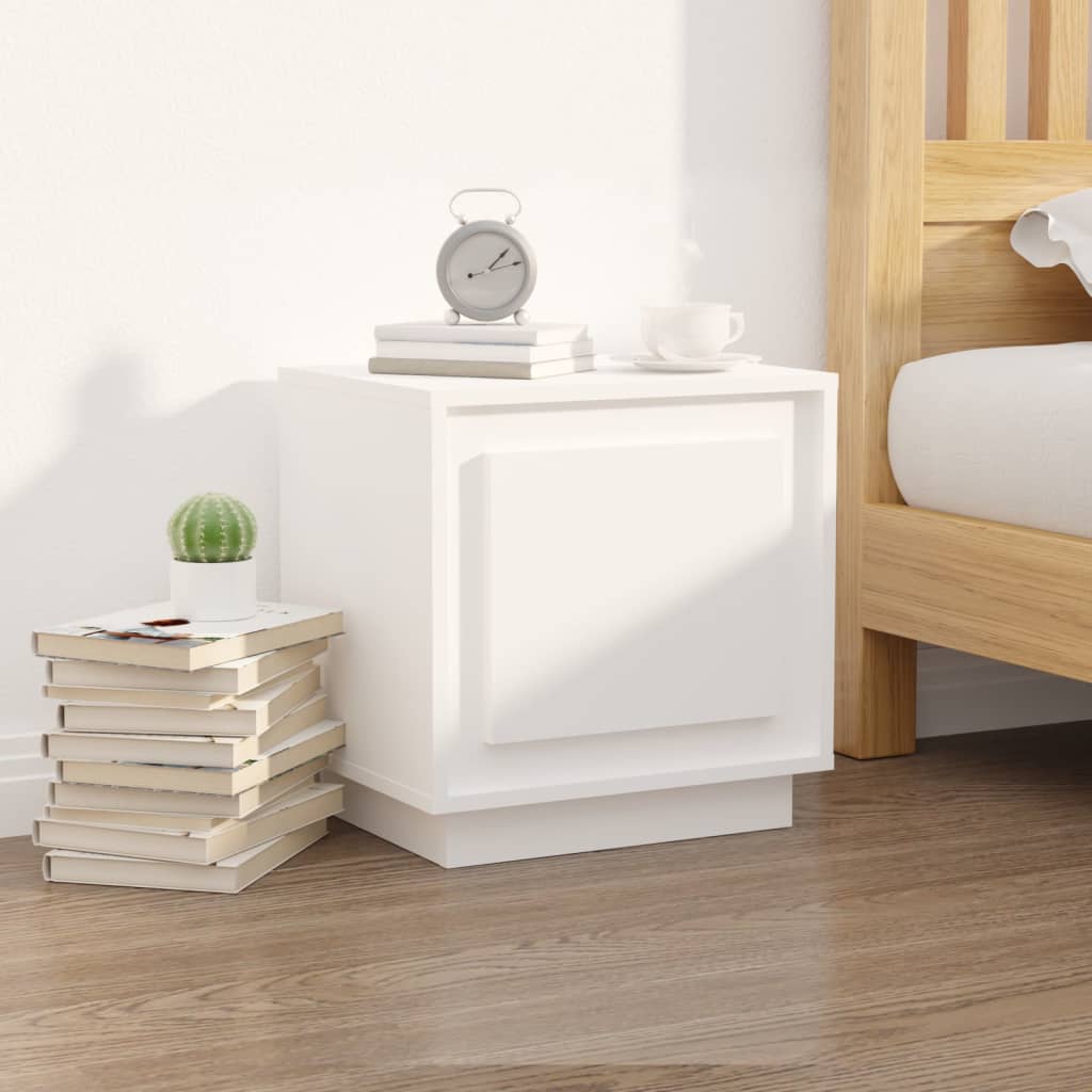 Bedside Cabinets 2 pcs White 44x35x45 cm Engineered Wood