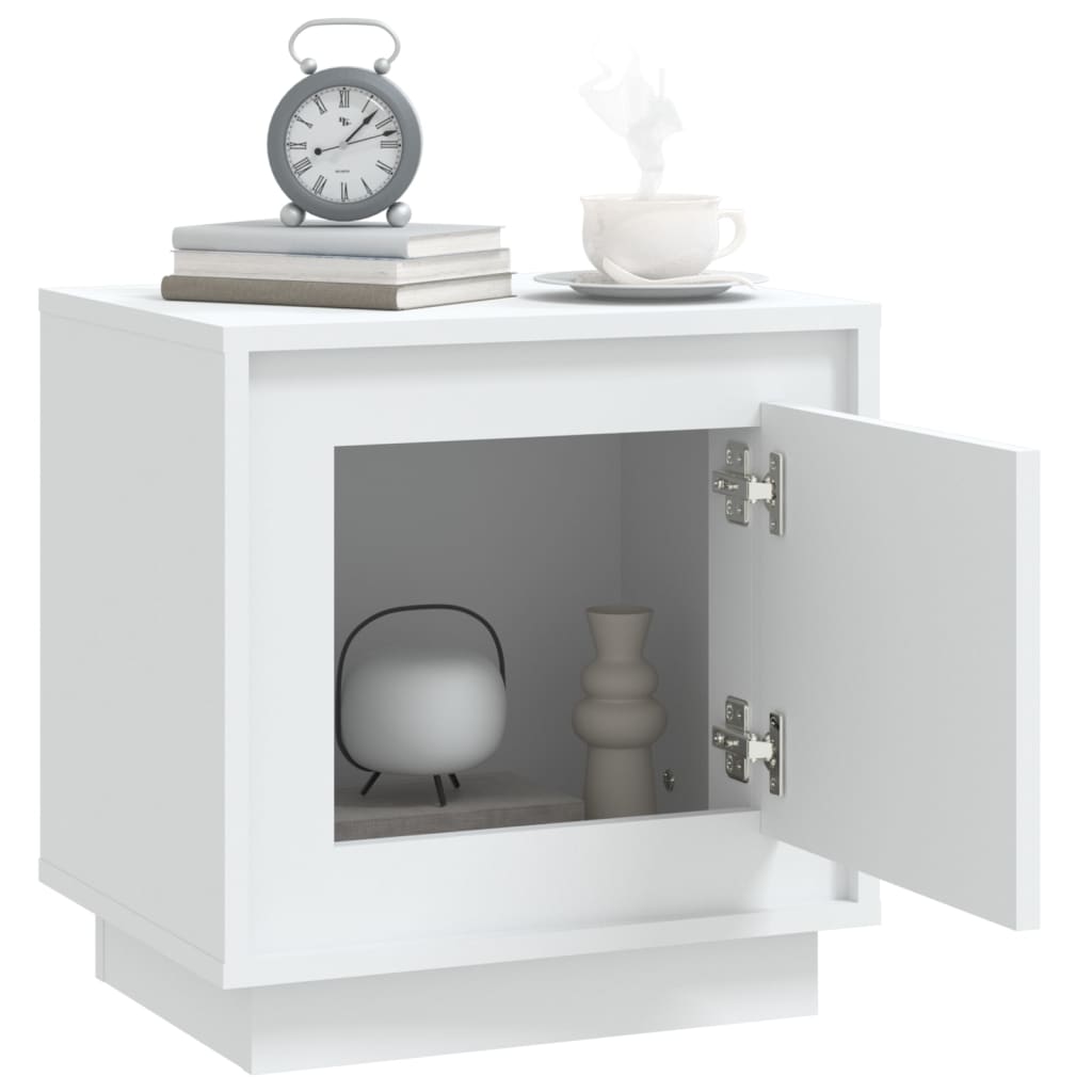 Bedside Cabinets 2 pcs White 44x35x45 cm Engineered Wood