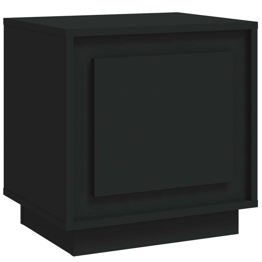 Bedside Cabinet Black 44x35x45 cm Engineered Wood