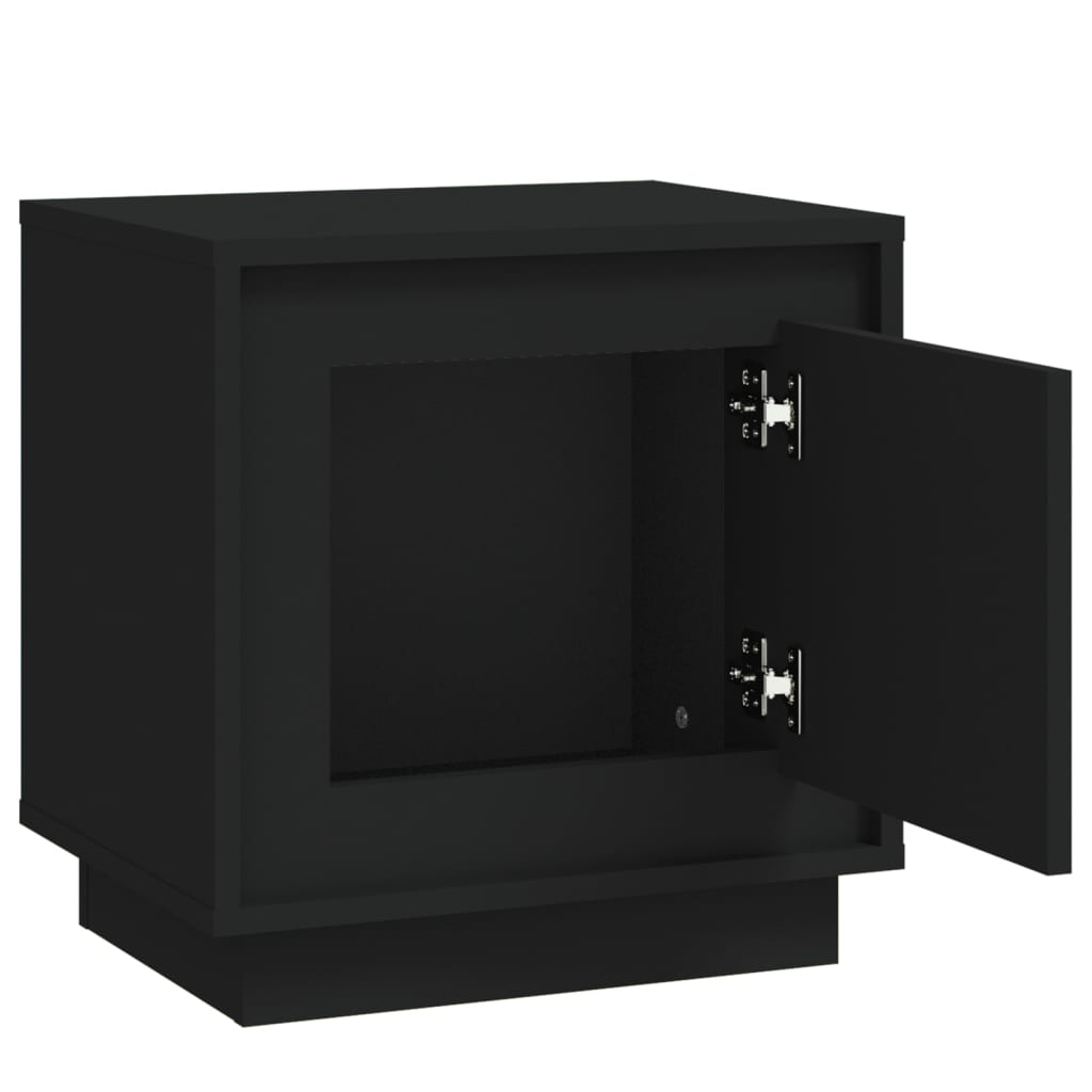 Bedside Cabinets 2 pcs Black 44x35x45 cm Engineered Wood