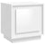 Bedside Cabinet High Gloss White 44x35x45 cm Engineered Wood