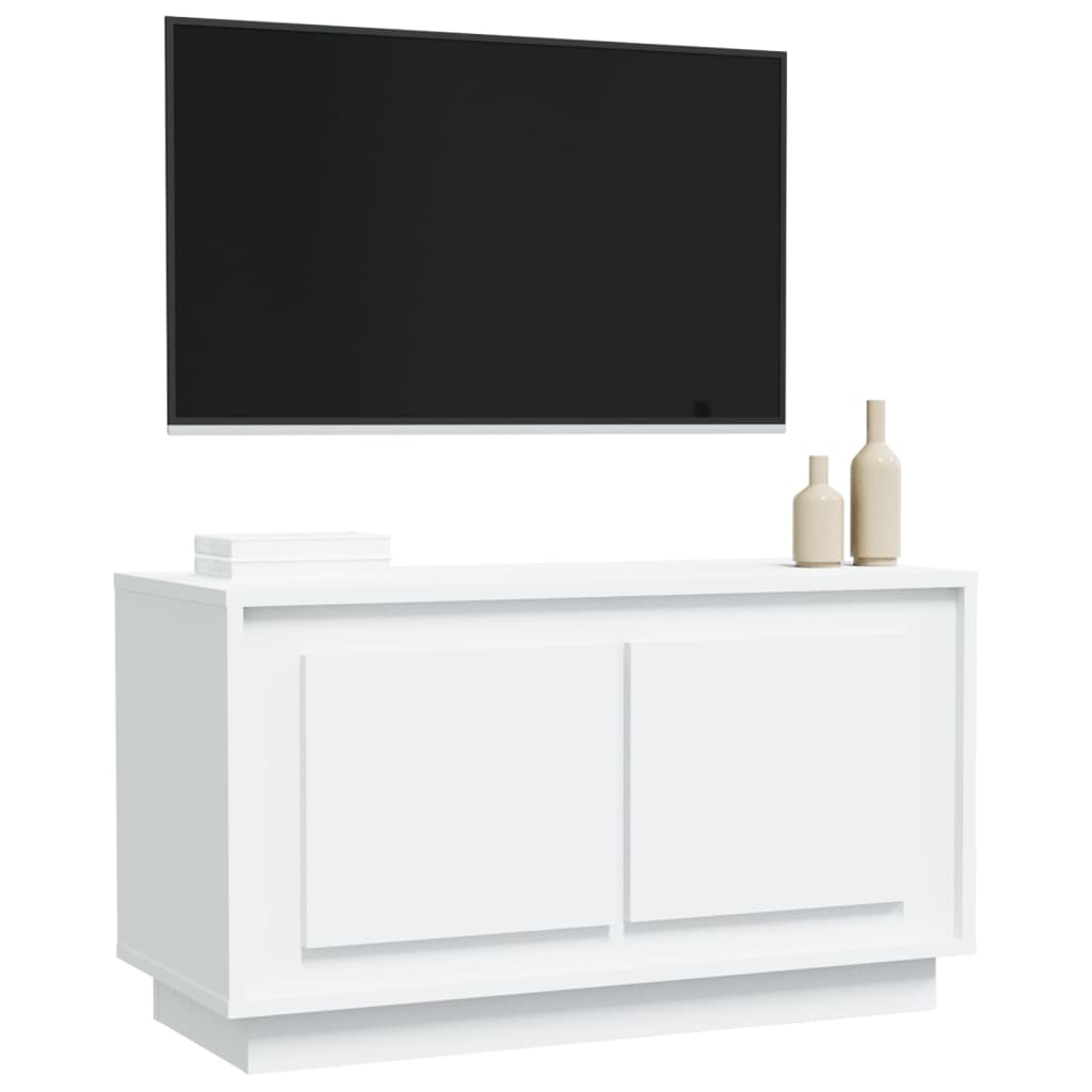 TV Cabinet White 80x35x45 cm Engineered Wood