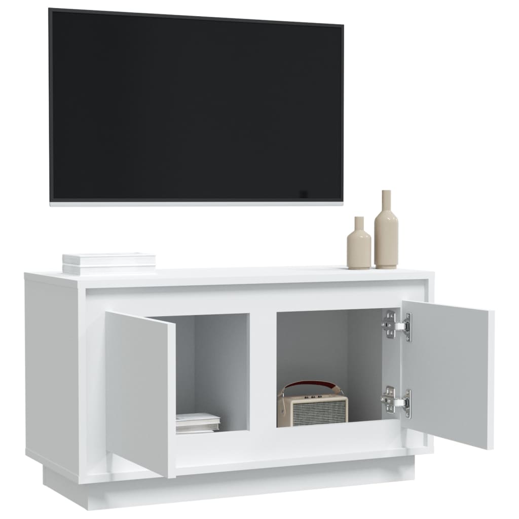 TV Cabinet White 80x35x45 cm Engineered Wood