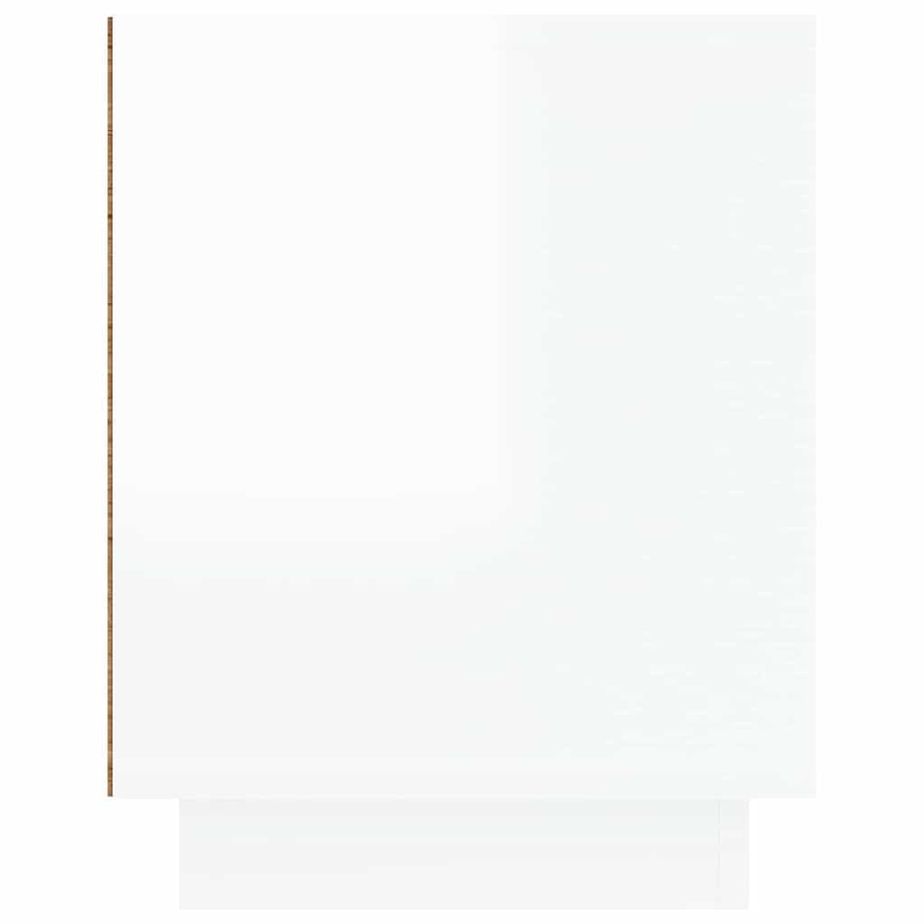 TV Cabinet High Gloss White 80x35x45 cm Engineered Wood