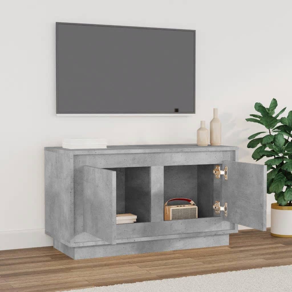 TV Cabinet Concrete Grey 80x35x45 cm Engineered Wood