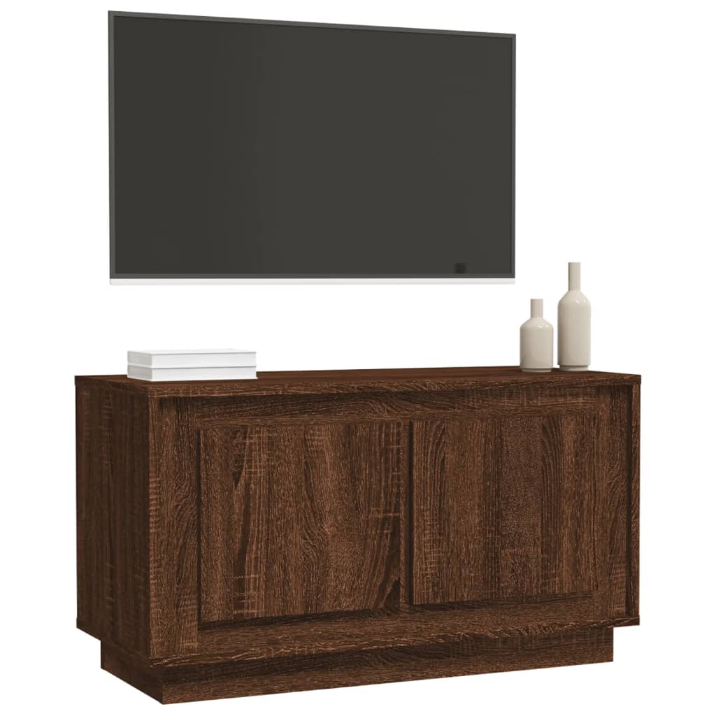 TV Cabinet Brown Oak 80x35x45 cm Engineered Wood