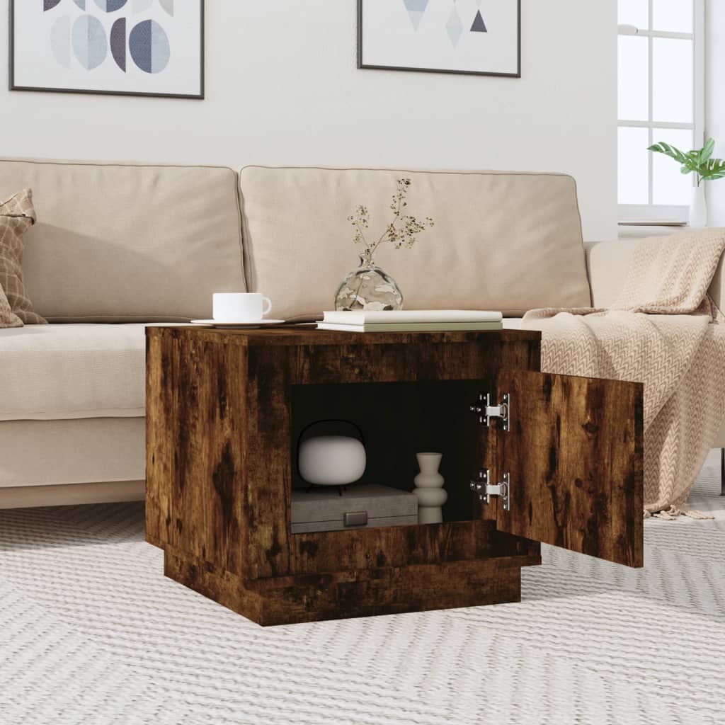 Coffee Table Smoked Oak 51x50x44 cm Engineered Wood