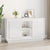 Sideboard High Gloss White 102x35x60 cm Engineered Wood