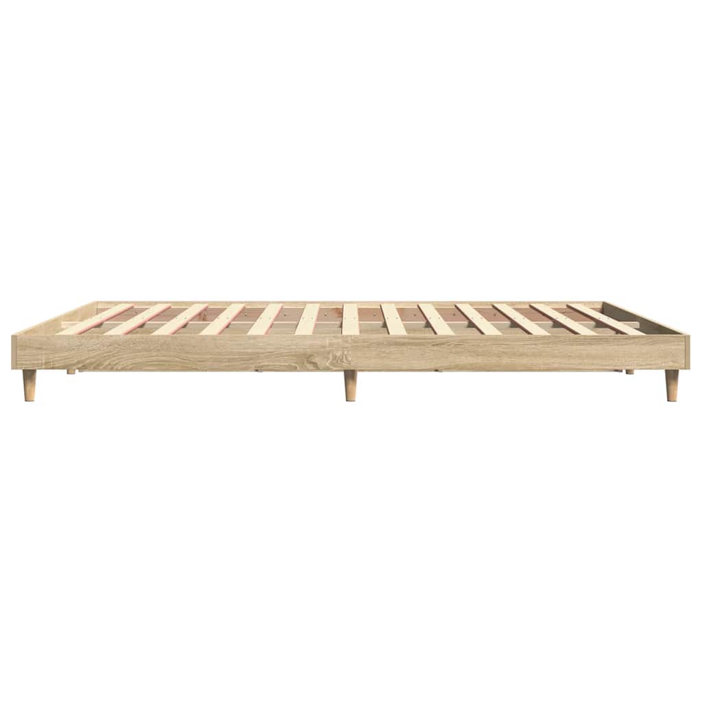 Bed Frame without Mattress Sonoma Oak 183x203 cm King Engineered Wood
