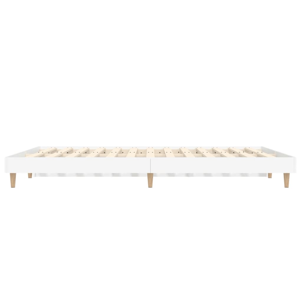 Bed Frame without Mattress White 135x190 cm Engineered Wood