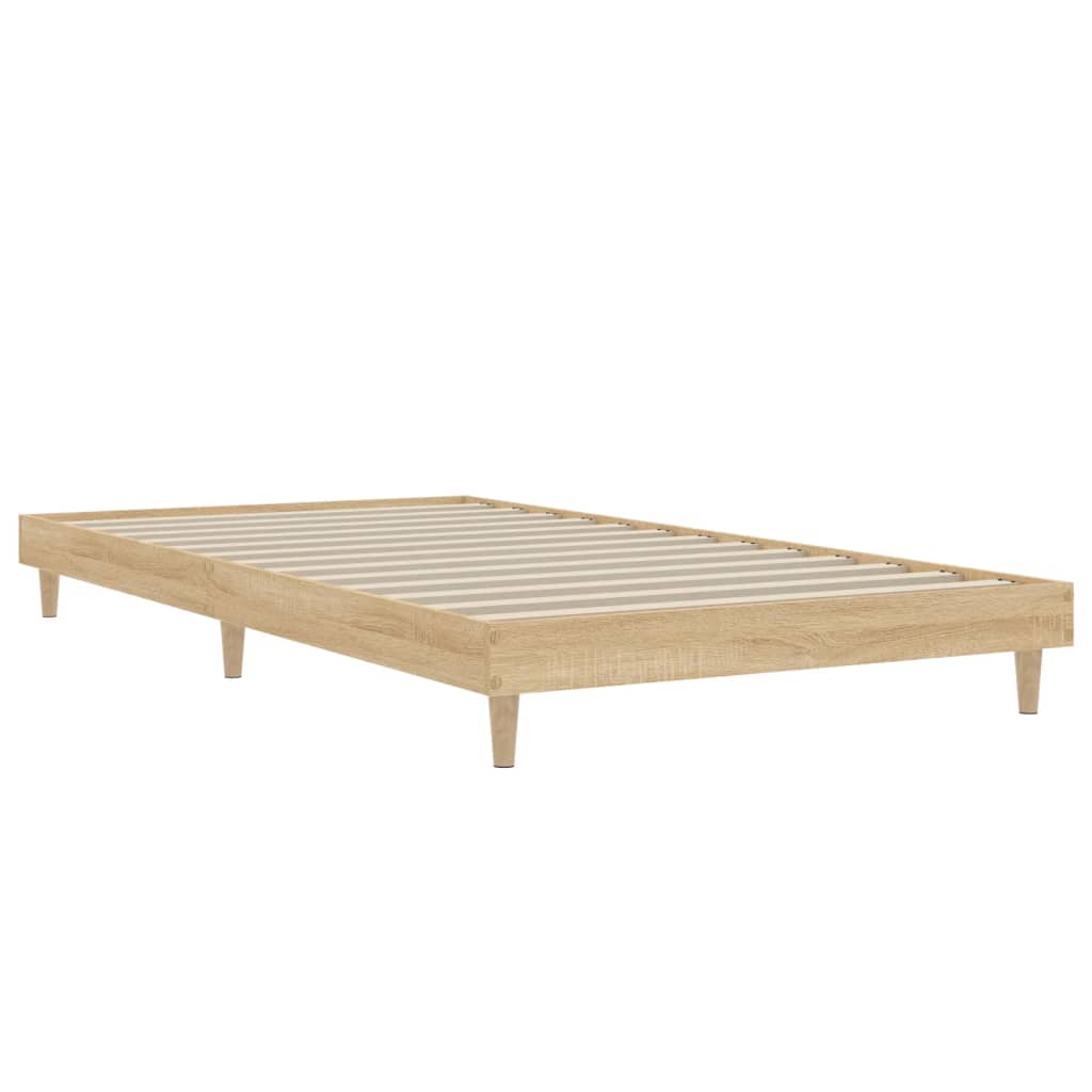 Bed Frame without Mattress Sonoma Oak 90x190 cm Engineered Wood