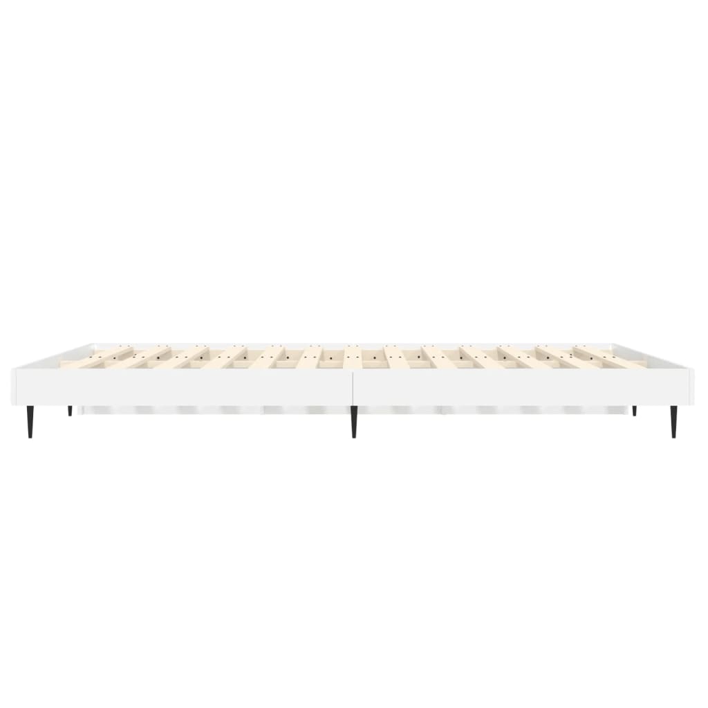 Bed Frame without Mattress White 135x190 cm Engineered Wood