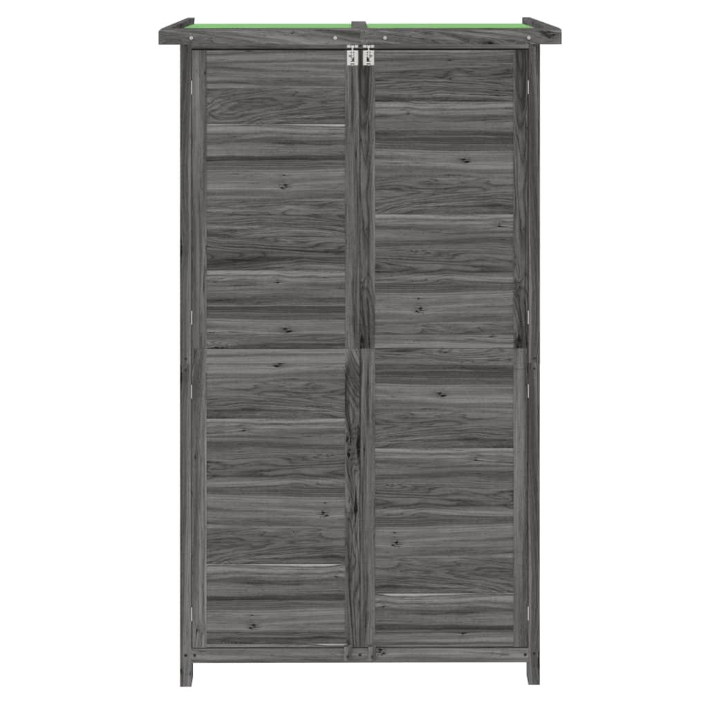 Garden Tool Shed Grey 83x57x140 cm Solid Wood Pine