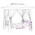Garden Gazebo with Convertible Swing Bench Green Fabric&Steel