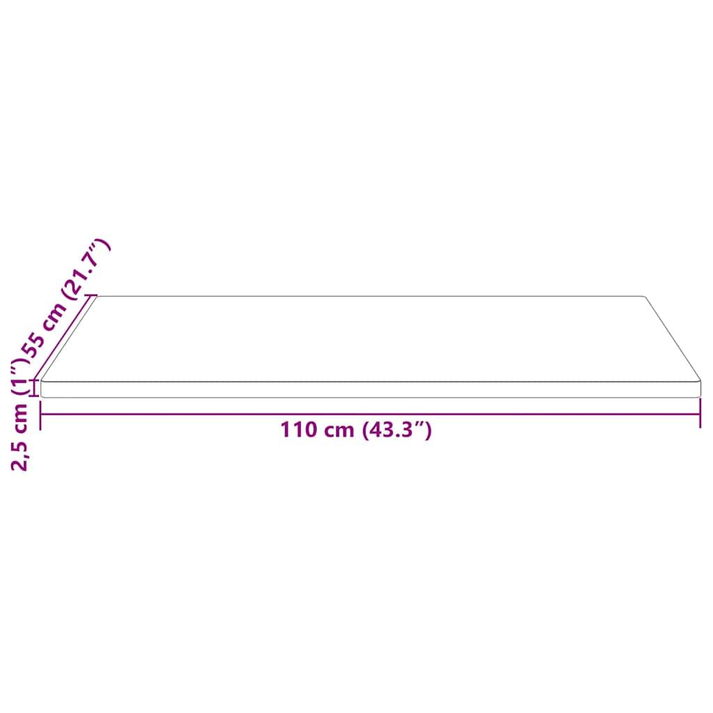 Table Top 110x55x2.5 cm Solid Wood Pine Rectangular
