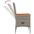 5 Piece Garden Dining Set with Cushions Grey Poly Rattan