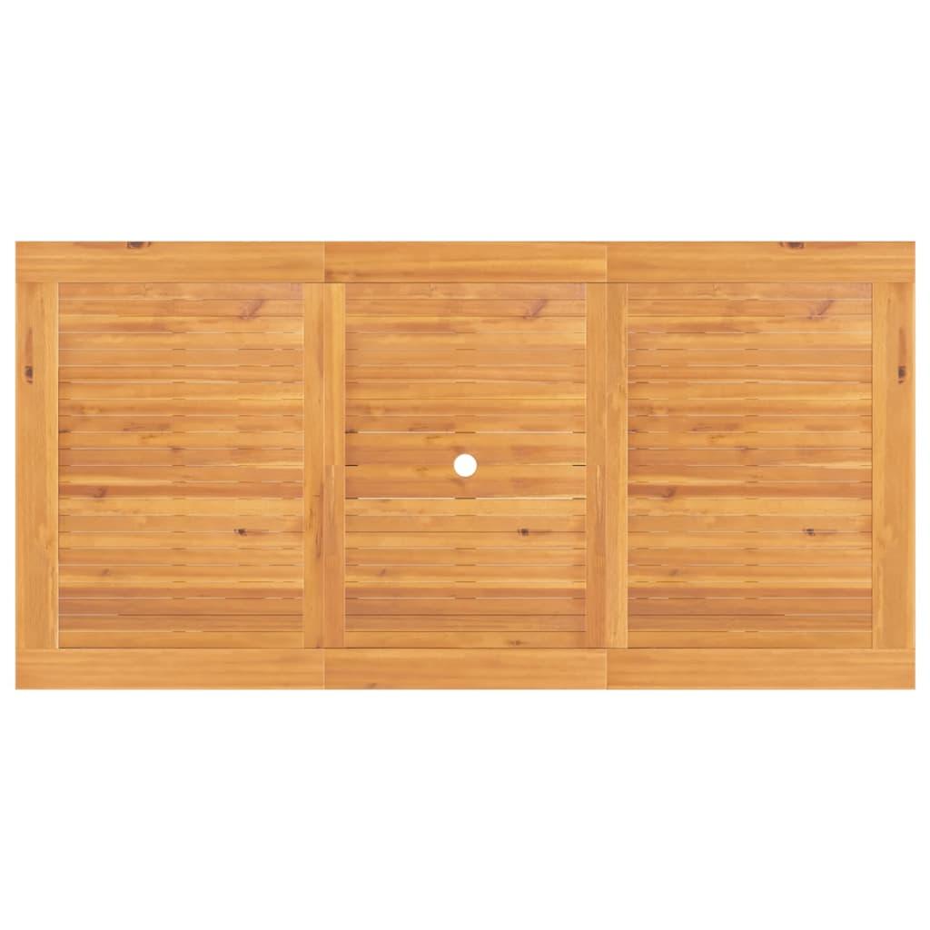 Extending Garden Table 110-160x80x75cm Solid Wood Teak