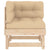 Corner Sofa with Cushions Solid Wood Pine