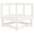 Corner Sofa with Cushions White Solid Wood Pine