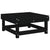 Garden Footstool with Cushion Black Solid Wood Pine