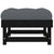 Garden Footstool with Cushion Black Solid Wood Pine