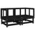 Corner Sofas with Cushions 2 pcs Black Solid Wood Pine