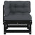 Corner Sofas with Cushions 2 pcs Black Solid Wood Pine